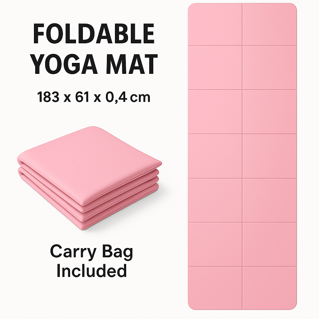 TPE folding yoga mat for napping and relaxation, portable exercise mat with extra grip and joint-friendly design.